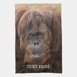 Borneo Orangutan Beautiful Photography Kitchen Towel