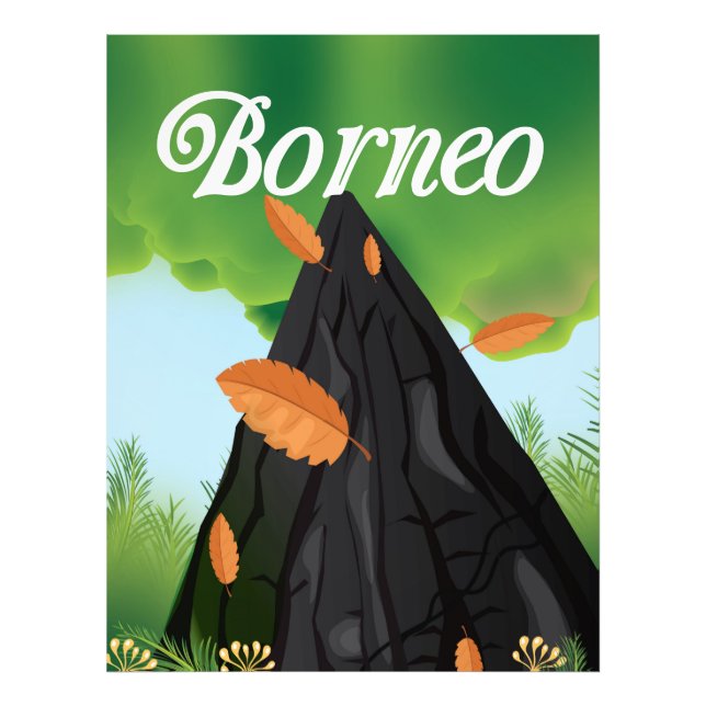Borneo Rainforest travel poster (Front)