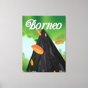 Borneo Rainforest travel poster Canvas Print