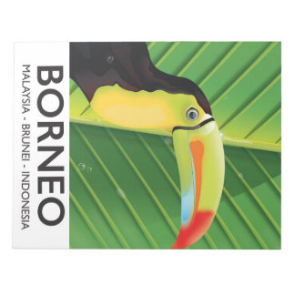 Borneo Toucan travel poster Notepad