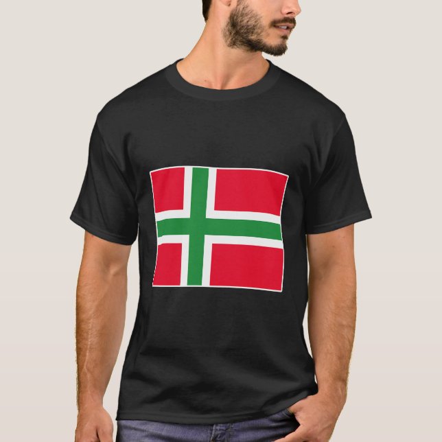 Bornholm Flag Apparel National Pride Souvenir Gift T-Shirt (Front)