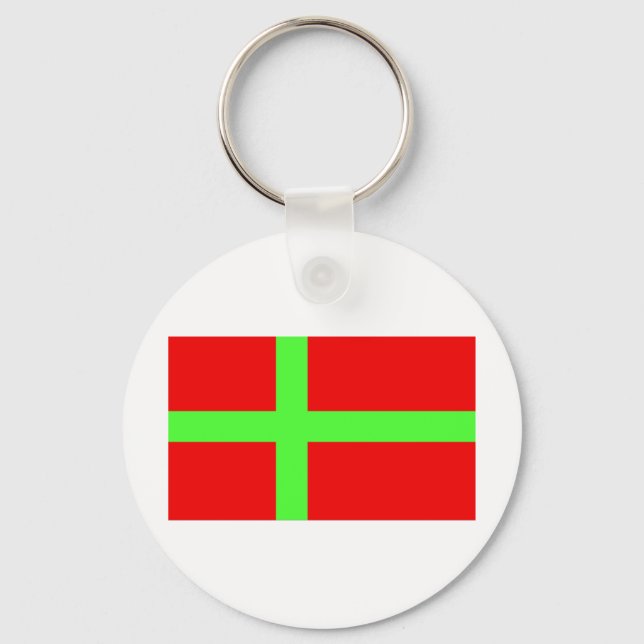 Bornholm Flag Keychain (Front)