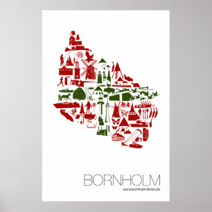 "Bornholm logo" poster 60 x 90 cm portrait
