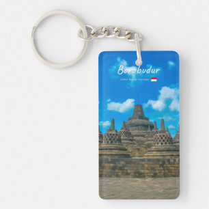 Borobudur, Indonesia - Ancient Buddhist Temple Sl Keychain