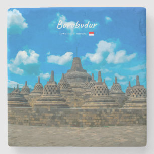 Borobudur, Indonesia - Ancient Buddhist Temple Stone Coaster