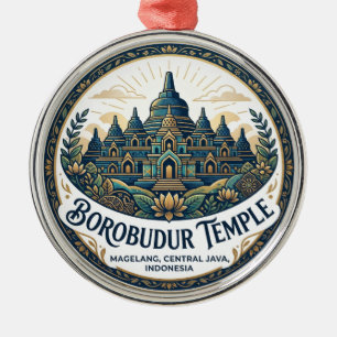Borobudur Temple Indonesia Metal Ornament