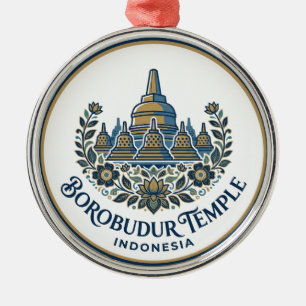 Borobudur Temple Indonesia Metal Ornament
