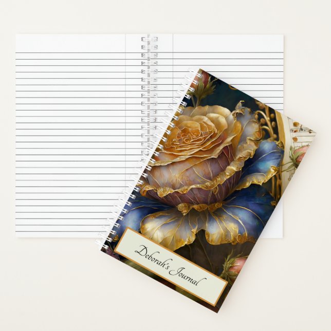Boroque flowers  personalized notebook (Inside)
