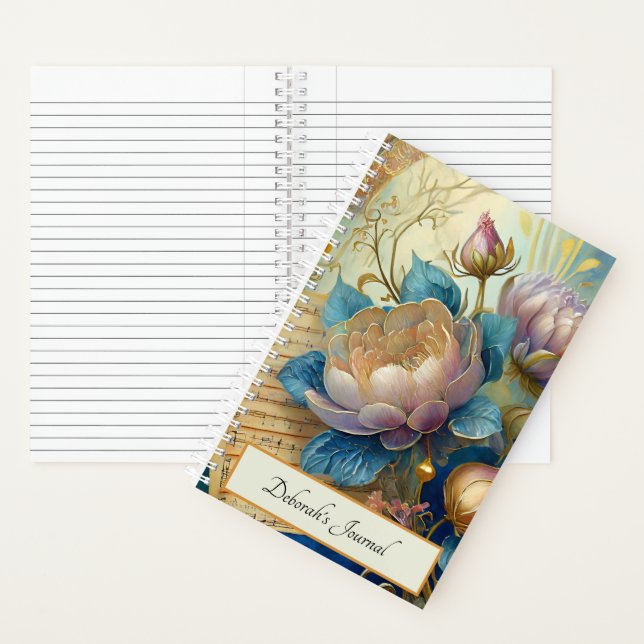 Boroque flowers  personalized notebook (Inside)