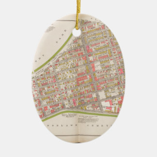 Borough of the Bronx map Ceramic Ornament
