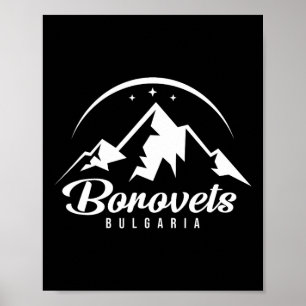 Borovets Bulgaria Ski Resort Skiing Snowboarding  Poster