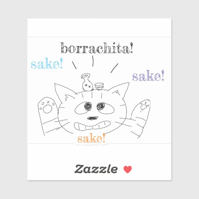 borrachita cat sticker (Sheet)