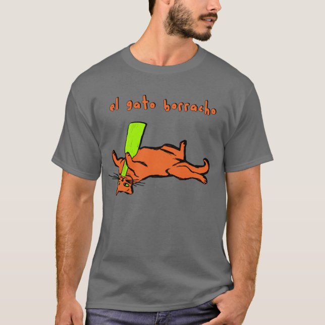 borracho de gato d'EL de T-shirt (Devant)