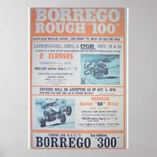 Borrego Rough 100 Race Poster