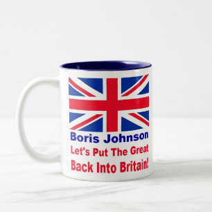 Borris Johnson Let's put the Great back in Britain Two-Tone Coffee Mug
