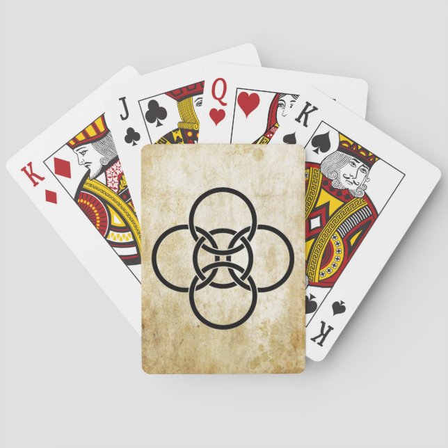 Borromean Cross Rings Playing Cards (Back)