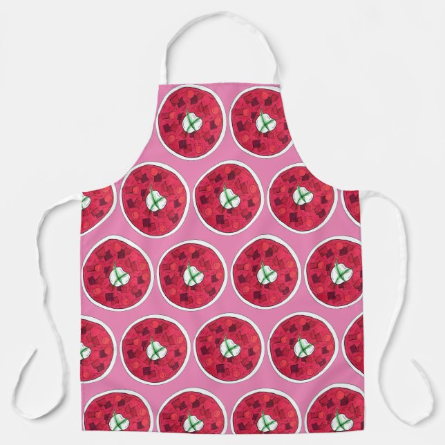 Borscht Eastern European Red Beet Beetroot Soup Apron (Front)