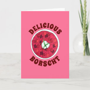 Borscht Eastern European Red Beet Beetroot Soup Card