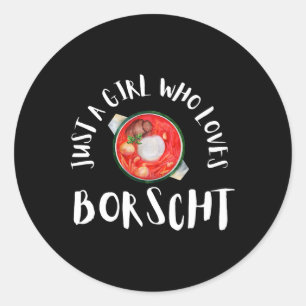 Borschtsch Beetroot Ukrainian Borscht 1  Classic Round Sticker