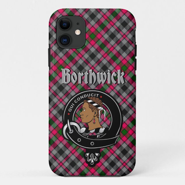 Borthwick Clan Badge & Tartan Phone Case (Back)