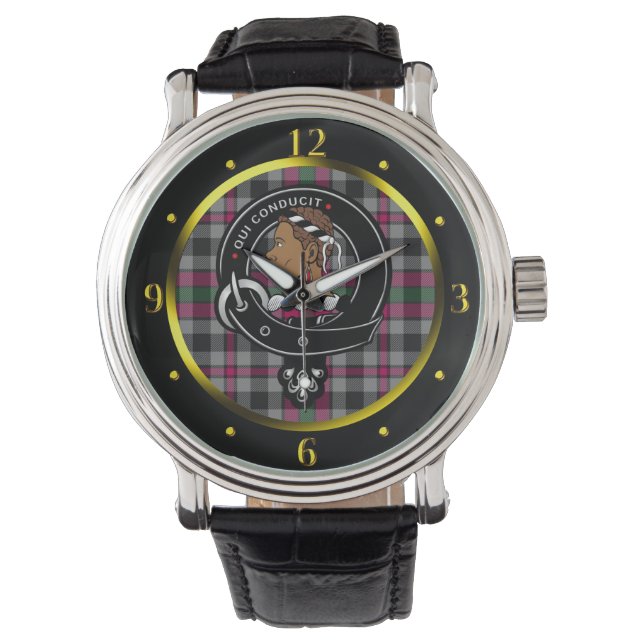 Borthwick Clan Badge & Tartan Watch (Front)