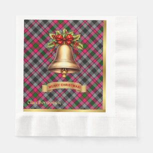 Borthwick  Personalized Tartan Christmas Napkin