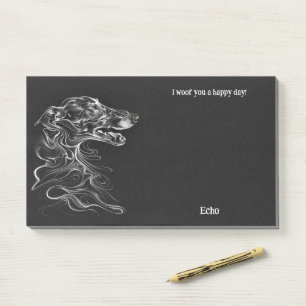 Borzoi Abstract Art Dog Name  Post-it Notes