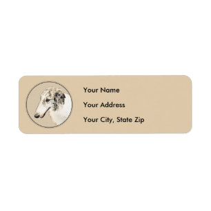 Borzoi (Argent Brindle) Peinture Chien Art origina