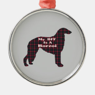 Borzoi BFF Metal Ornament