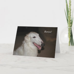 Borzoi Blank Note Card