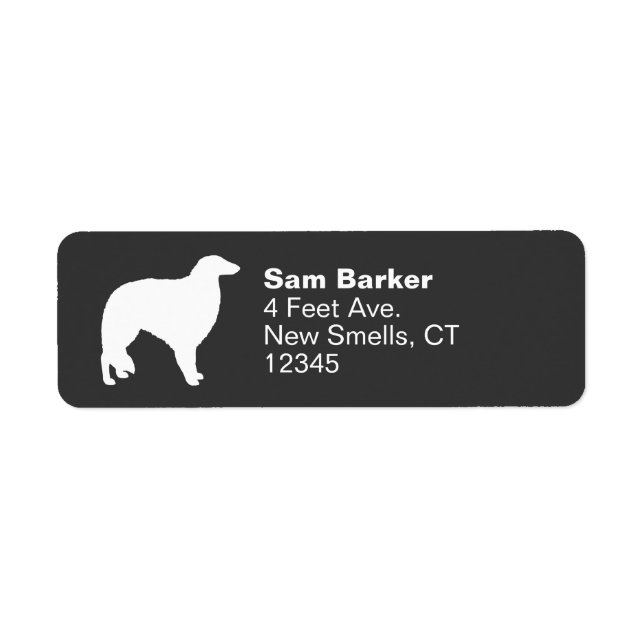 Borzoi Chien race Silhouette Retour Adresse Étique (Devant)