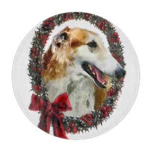 Borzoi Christmas Cutting Board
