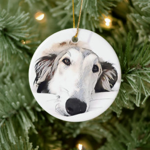 Borzoi Christmas Ornament
