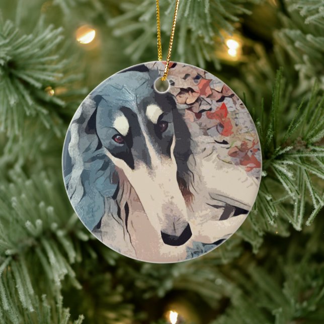 Borzoi Christmas Ornament (Tree)