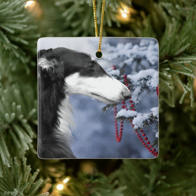 Borzoi Christmas Ornament (Tree)