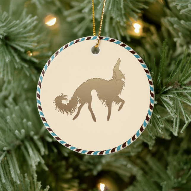 Borzoi Christmas Ornament (Tree)