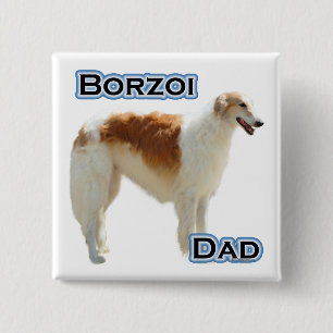 Borzoi Dad 4 - Button