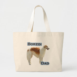 Borzoi Dad 4 Large Tote Bag