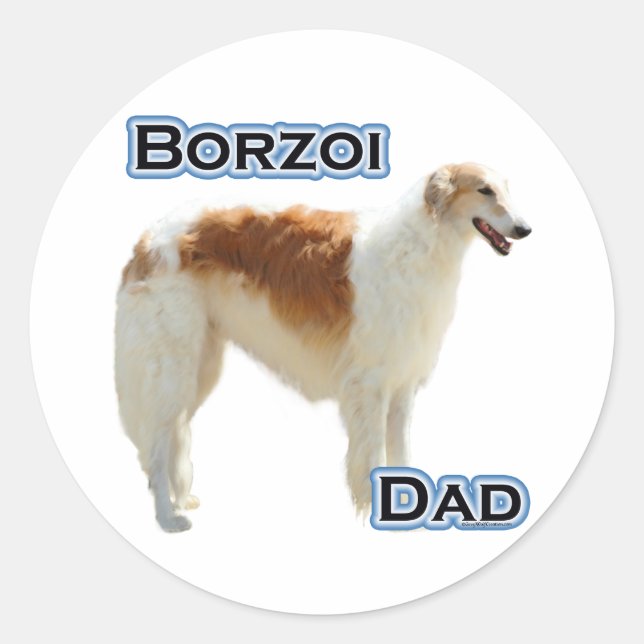 Borzoi Dad 4 - Sticker (Front)