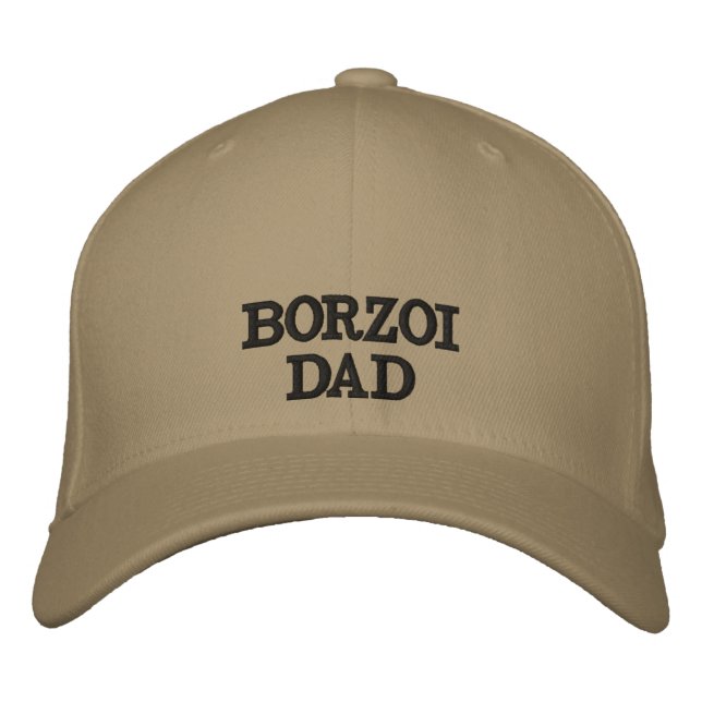 Borzoi Dad Embroidered Hat (Front)