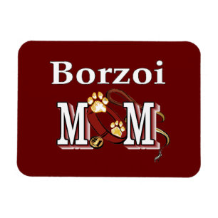 Borzoi Dog MOM Magnet