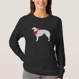 Borzoi Dog Wearing Red Bandana T-Shirt