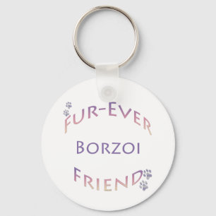 Borzoi Furever Keychain