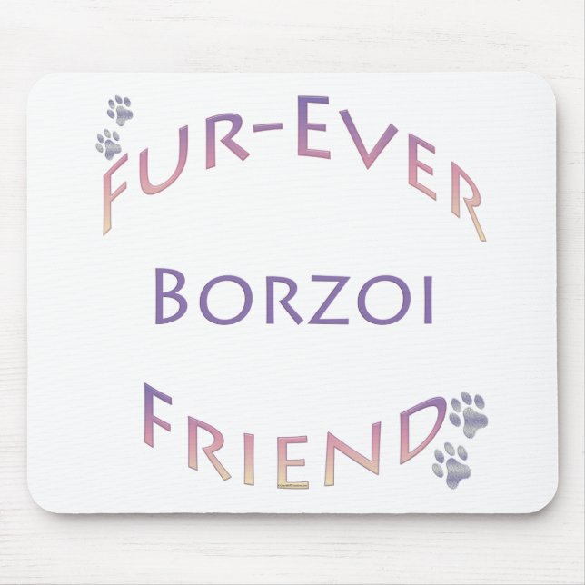 Borzoi Furever Mouse Pad (Front)