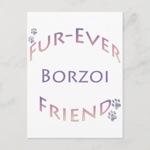 Borzoi Furever Postcard