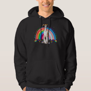 Borzoi Gay Pride Lgbt Rainbow Flag Sunglasses Lgbt Hoodie