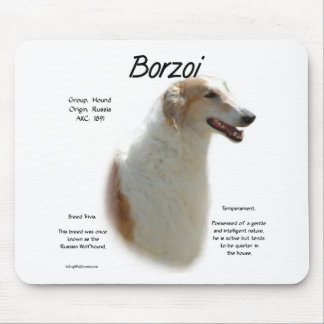 Borzoi History Design Mouse Pad