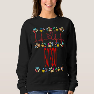 Borzoi I Love My Borzoi Dog Owner Mom Dad Puppy Sweatshirt