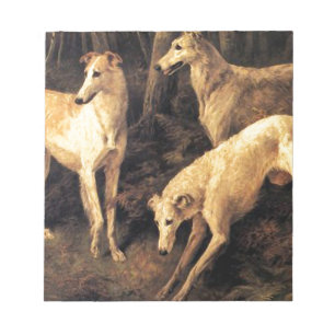 Borzoi In The Forest Notepad