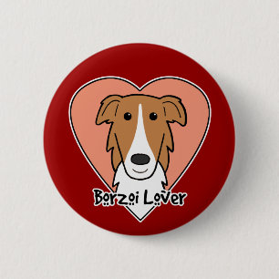 Borzoi Lover 2 Inch Round Button